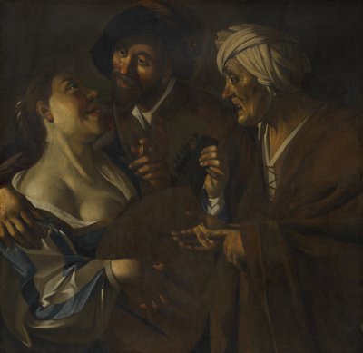 Beszerzés, hamisítás Dirck van Baburen (kb. 1595–1624), 1930-45 körül (olaj, vászon) alkotó: Han van Meegeren