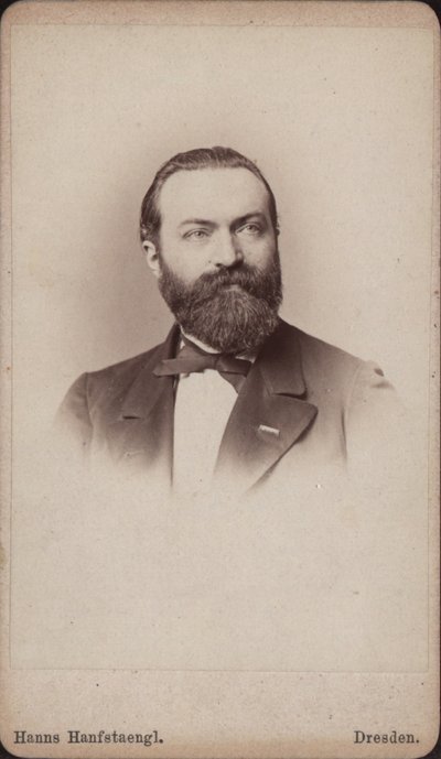 Friedrich Grützmacher gordonkaművész és zeneszerző portréja 1832-1903, kb. 1865. alkotó: Hanns Hanfstaengl