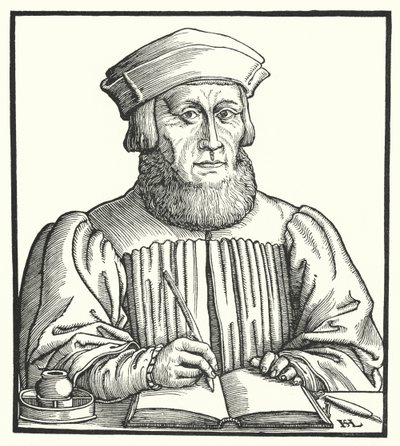 Johannes Aventinus bajor reneszánsz humanista, történész és filológus (metszet) alkotó: Hanns Sebald Lautensack