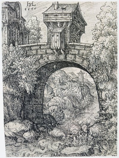 Táj híddal, 1550 alkotó: Hanns Sebald Lautensack