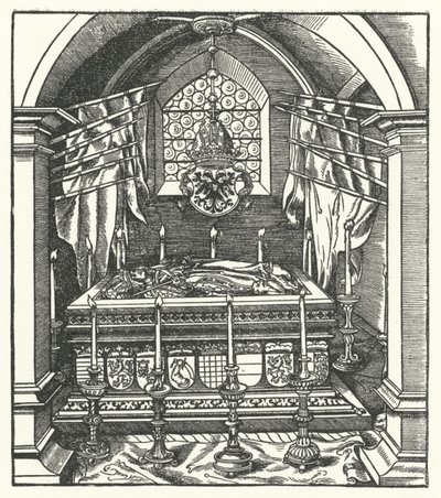 Habsburg szarkofág (metszet) alkotó: Hans (after) Burgkmair
