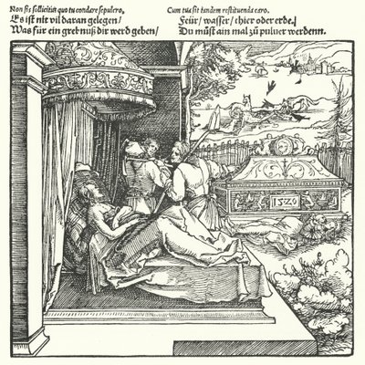 A halál mindenkit egyenlővé tesz (metszet) alkotó: Hans (after) Burgkmair
