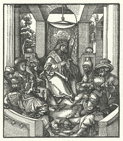 XI. Lajos francia király flamand lázadókkal tárgyal alkotó: Hans (after) Burgkmair