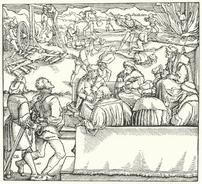 Törvényszéki ülés (metszet) alkotó: Hans (after) Burgkmair
