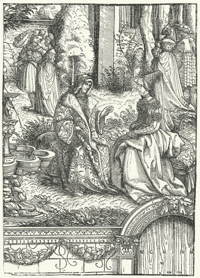 I. Maximilian római császár és felesége, burgundiai Mária (metszet) alkotó: Hans (after) Burgkmair