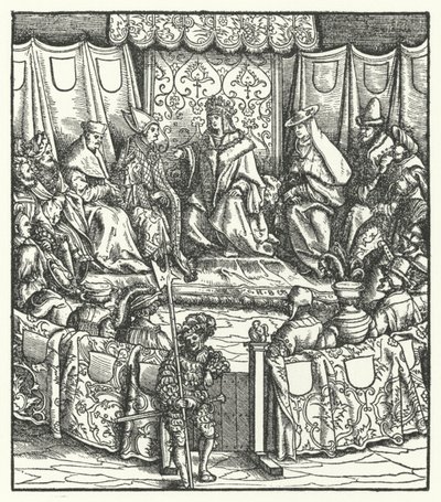 I. Maximilianus szent-római császár a magyarokkal tárgyal alkotó: Hans (after) Burgkmair
