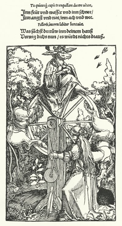 A szerencsekerék (metszet) alkotó: Hans (after) Burgkmair