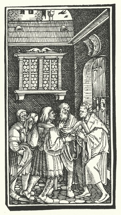 Petrarch fametszete a De Remediis Giantum Fortunae-ból (Gyógyszerek a szerencsétlenségre és a rosszra) (metszet) alkotó: Hans (after) Burgkmair