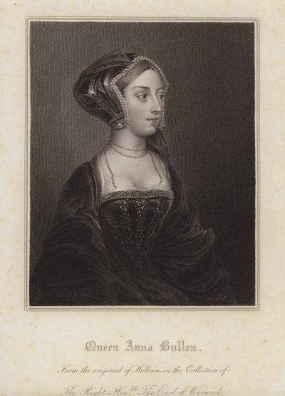Anne Boleyn, VIII. Henrik király második felesége (metszet) alkotó: Hans (after) Holbein the Younger