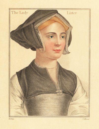 Isabel Shirley, Sir Richard Lyster angol főbíró felesége, 1812 (metszet) alkotó: Hans (after) Holbein the Younger