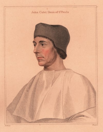 John Colet, a Szent Pál-székesegyház dékánja, 1812 (metszet) alkotó: Hans (after) Holbein the Younger