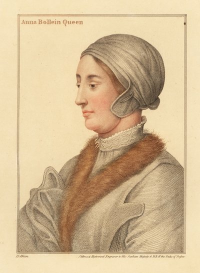 Boleyn Anna királynő, VIII. Henrik király második felesége alkotó: Hans (after) Holbein the Younger