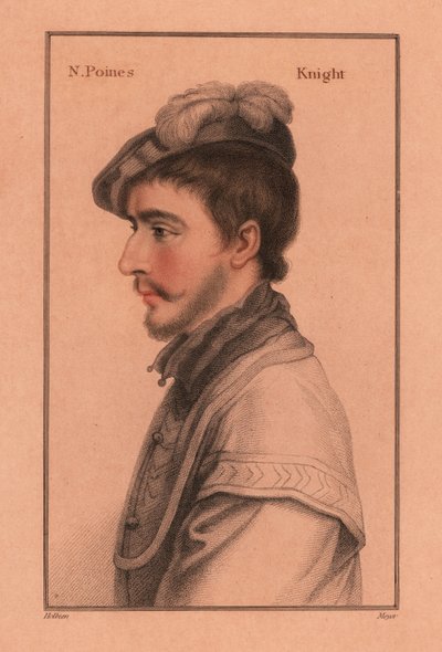 Sir Nicholas Poyntz (kb. 1528-1556), angol udvaronc, 1812 (metszet) alkotó: Hans (after) Holbein the Younger