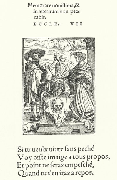 A halál allegorikus jele (metszet) alkotó: Hans (after) Holbein the Younger