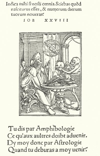 Az asztrológus (metszet) alkotó: Hans (after) Holbein the Younger