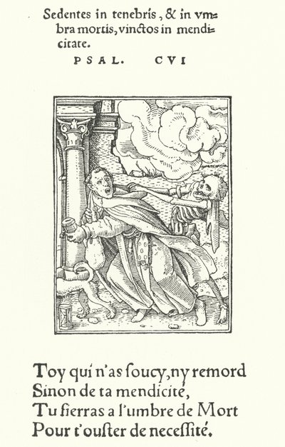 A koldus szerzetes vagy szerzetes (metszet) alkotó: Hans (after) Holbein the Younger