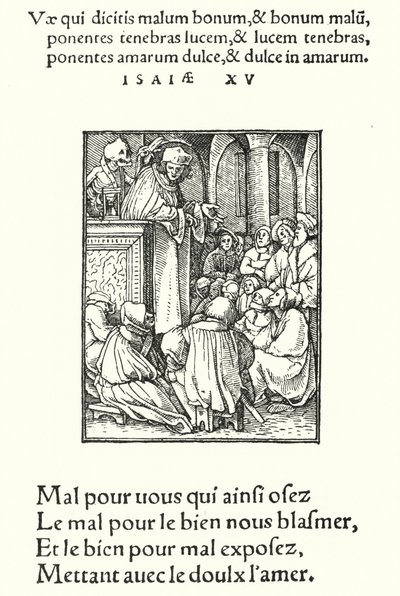 A prédikátor (metszet) alkotó: Hans (after) Holbein the Younger