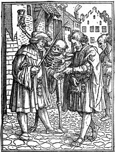 Ifjabb Hans Holbein (1497-1543): ügyvéd álhalála (metszet) alkotó: Hans (after) Holbein the Younger