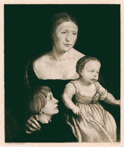 Holbein felesége (metszet) alkotó: Hans (after) Holbein the Younger