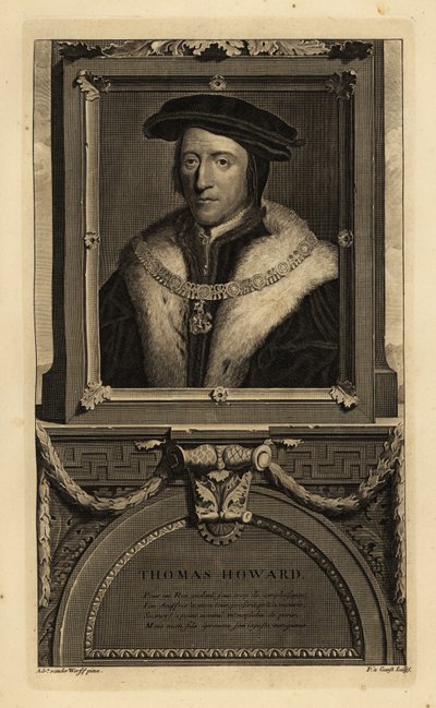 Thomas Howard, Norfolk 3. hercege (1473-1554) (metszet) alkotó: Hans (after) Holbein the Younger