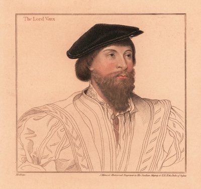 Thomas Vaux angol költő és nemes. ,1812 (metszet) alkotó: Hans (after) Holbein the Younger