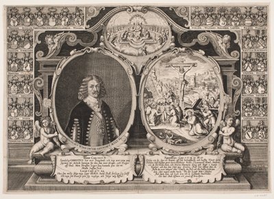 Niels Windet til Grundet és Krisztus ábrázolása a kereszten alkotó: Hans Andreas Greys