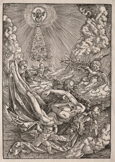 Krisztust angyalok vitték a mennybe, c. 1515-1517. alkotó: Hans Baldung