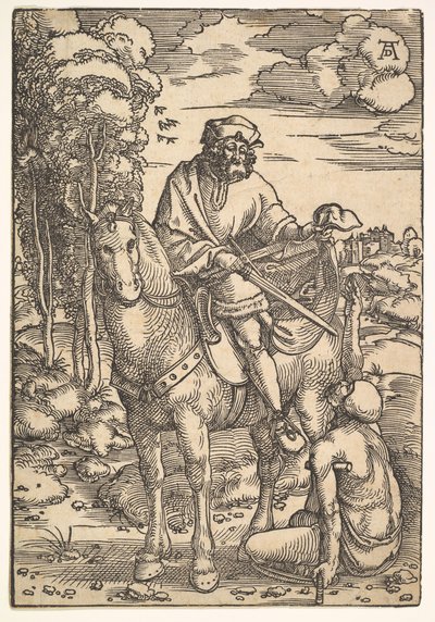 Szent Márton lóháton, 15-16. század. alkotó: Hans Baldung
