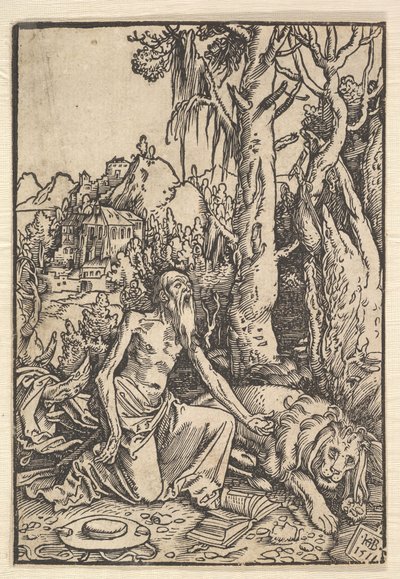 Szent Jeromos a sivatagban, 1511. alkotó: Hans Baldung