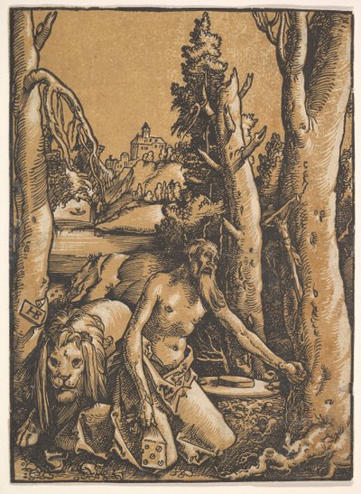 Szent Jeromos a sivatagban, kb. 1511. alkotó: Hans Baldung