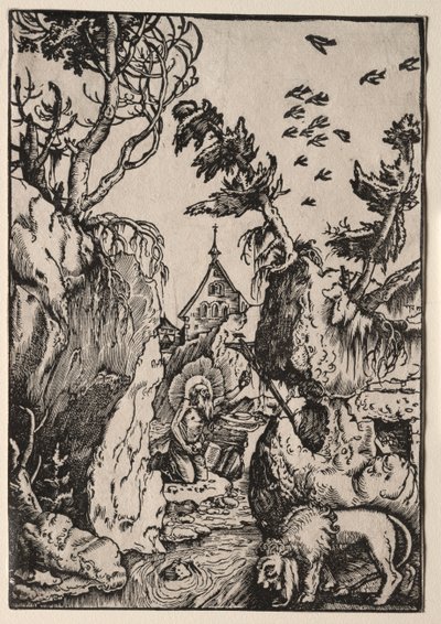 Szent Jeromos a vadonban. alkotó: Hans Baldung