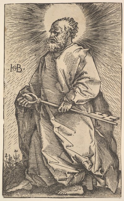 Szent Péter Krisztustól és az apostoloktól, 1519. alkotó: Hans Baldung