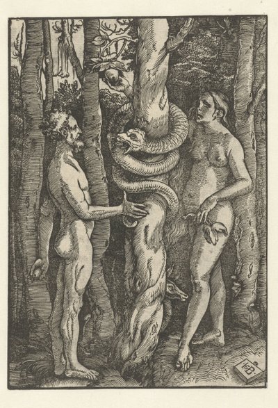 Ádám és Éva a kígyóval Kísértés alkotó: Hans Baldung Grien