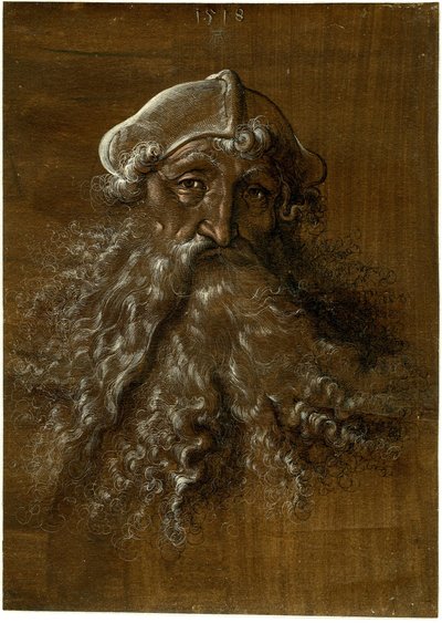 Egy idős, szakállas férfi feje alkotó: Hans Baldung Grien