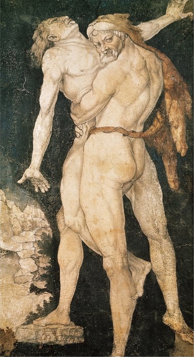 Héraklész és Antaeus alkotó: Hans Baldung Grien