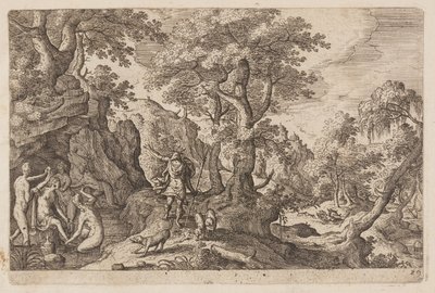 29. tábla, az Ó- és Újszövetségből és Ovidius Metamorfózisaiból származó tájképek jelenetekkel alkotó: Hans Bol
