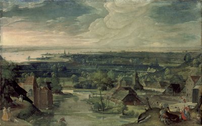 Folyóparti táj alkotó: Hans Bol