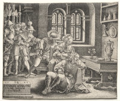 Sámson és Delila, 1545. alkotó: Hans Brosamer