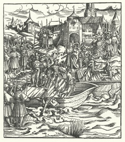 Maximilian osztrák főherceg uralma elleni felkelés vezetőinek kivégzése Gentben, 1484 alkotó: Hans Burgkmair