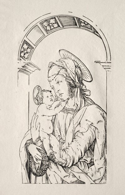 Szűz a gyermekkel boltív alatt, 1508. alkotó: Hans Burgkmair
