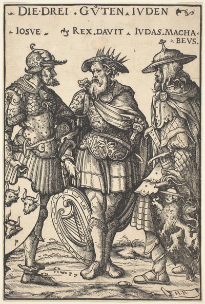 Józsué, Dávid és Júdás Makkabeus alkotó: Hans Burgkmair I