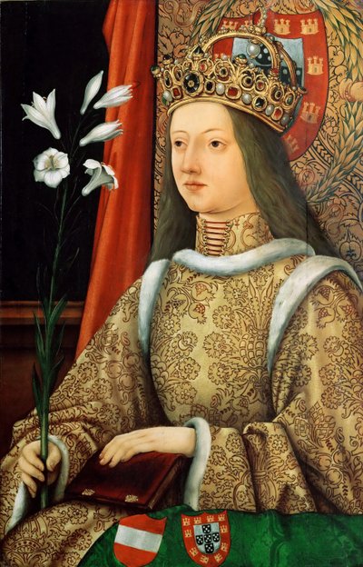 Portugál Eleanor 1434-1467, római római császárné portréja, 1468 után alkotó: Hans Burgkmair the Elder