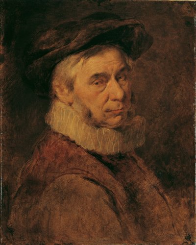 Idős férfi borostával és szakállal alkotó: Hans Canon