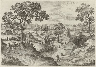 Kilátás a Szent Job-templomra és a carlooi kastélyra alkotó: Hans Collaert (I)