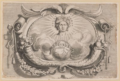 Nyomtatóeszköz Jan van Keerbergen számára: Vignetta a Biblia Cum Glossa Ordinaria számára alkotó: Hans Collaert the Younger