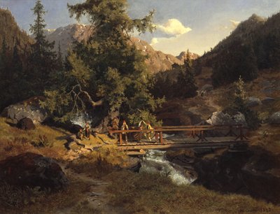 Néptánc a hídon alkotó: Hans Gude