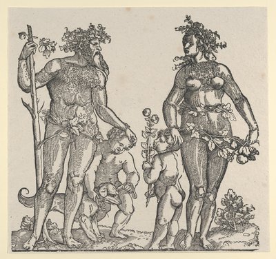 Vad ember és vad nő, 1545. alkotó: Hans Guldenmond