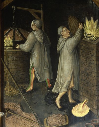Részlet a Bányászati tájképből, 1521 alkotó: Hans Hesse