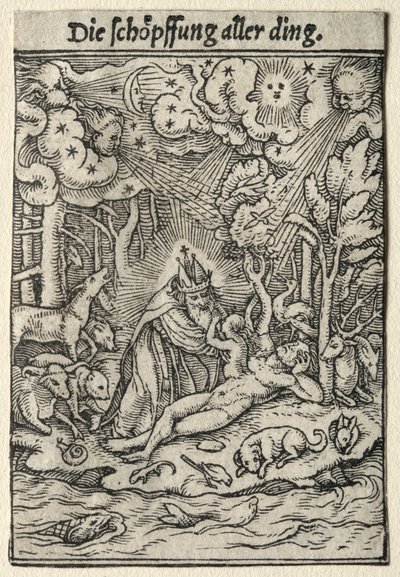 Haláltánc: A teremtés. alkotó: Hans Holbein