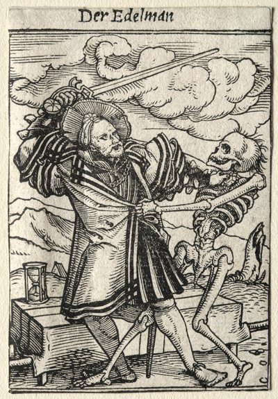 Haláltánc: A nemes. alkotó: Hans Holbein